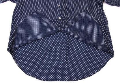 Y's for men Navy Pin Dot Layered Collar Rayon Shirt Size 3