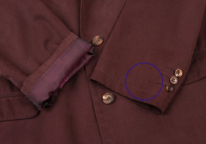 Papas Cotton Tencel Tailored Blazer Bordeaux Size L