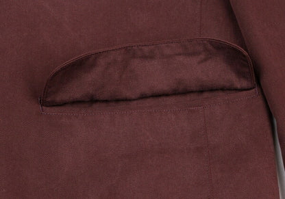 Papas Cotton Tencel Tailored Blazer Bordeaux Size L