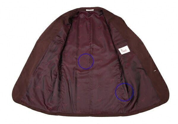 Papas Cotton Tencel Tailored Blazer Bordeaux Size L