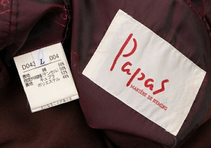 Papas Cotton Tencel Tailored Blazer Bordeaux Size L