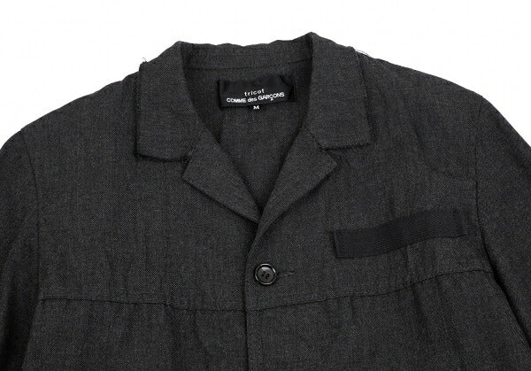 tricot COMME des GARCONS Crinkle Wool Jacket Charcoal Size M