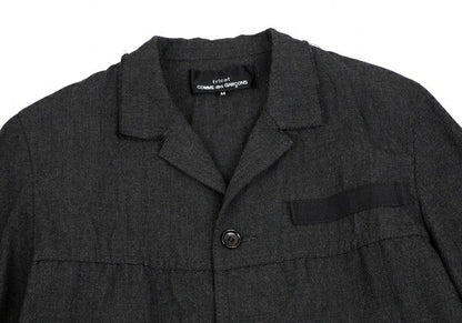 tricot COMME des GARCONS Crinkle Wool Jacket Charcoal Size M