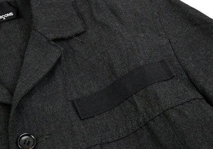 tricot COMME des GARCONS Crinkle Wool Jacket Charcoal Size M