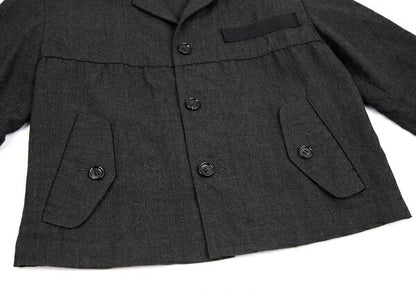 tricot COMME des GARCONS Crinkle Wool Jacket Charcoal Size M