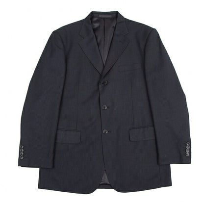 GIORGIO ARMANI Wool Silk Stripe Jacket Navy Size 50
