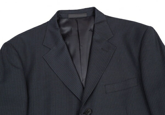 GIORGIO ARMANI Wool Silk Stripe Jacket Navy Size 50