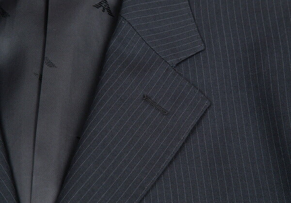 GIORGIO ARMANI Wool Silk Stripe Jacket Navy Size 50