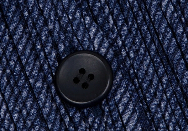 PLEATS PLEASE Fabric Print Pleated Cardigan Blue Size 4