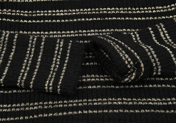 JUNYA WATANABE MAN PINK Gold Thread Sweater Black Size M