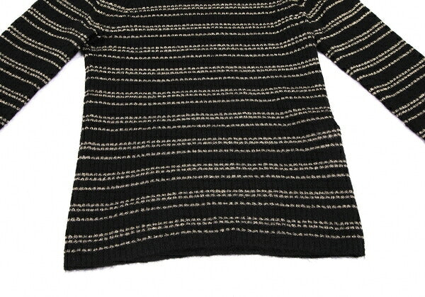 JUNYA WATANABE MAN PINK Gold Thread Sweater Black Size M