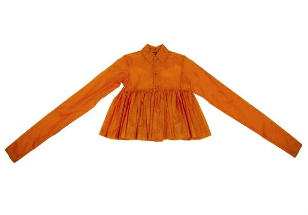 Jean Paul GAULTIER FEMME Ripstop Nylon Up Orange Shirt Size 42