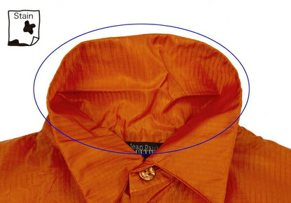 Jean Paul GAULTIER FEMME Ripstop Nylon Up Orange Shirt Size 42