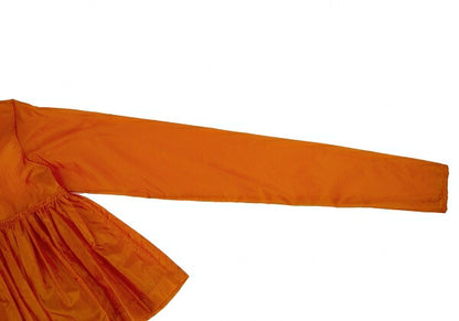 Jean Paul GAULTIER FEMME Ripstop Nylon Up Orange Shirt Size 42