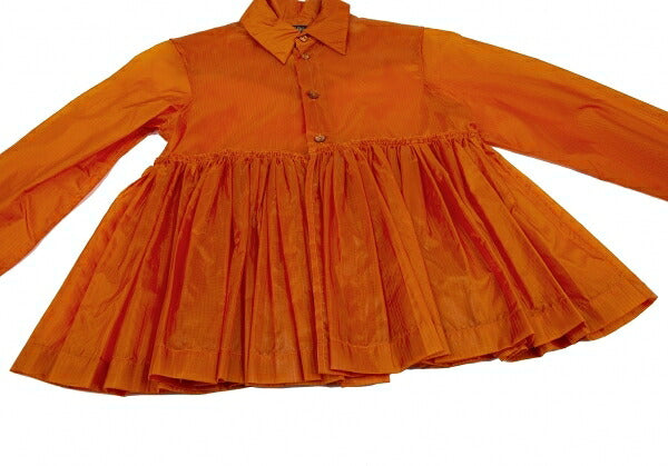 Jean Paul GAULTIER FEMME Ripstop Nylon Up Orange Shirt Size 42