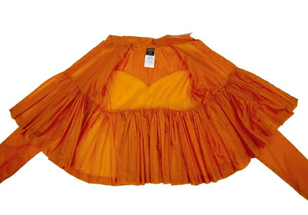 Jean Paul GAULTIER FEMME Ripstop Nylon Up Orange Shirt Size 42