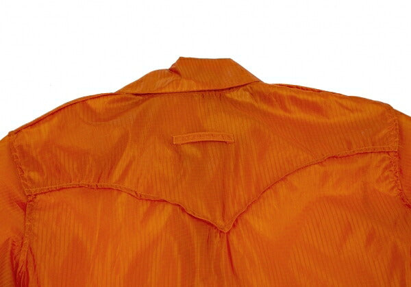 Jean Paul GAULTIER FEMME Ripstop Nylon Up Orange Shirt Size 42