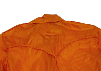 Jean Paul GAULTIER FEMME Ripstop Nylon Up Orange Shirt Size 42
