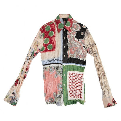 Jean Paul GAULTIER HOMME Scarf Print Shirt Size 48