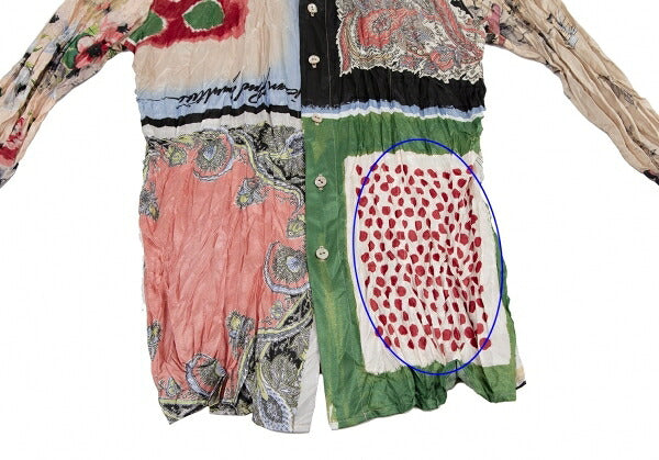 Jean Paul GAULTIER HOMME Scarf Print Shirt Size 48
