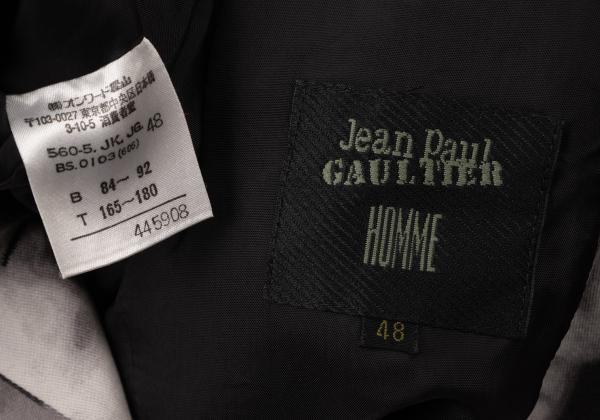 Jean Paul GAULTIER HOMME Face Graphic White Gray Jacket Size 48