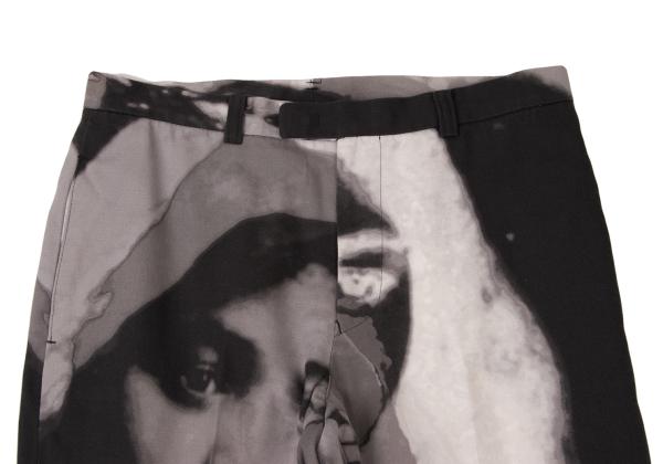 Jean Paul GAULTIER HOMME Face Graphic Pants White Size 50
