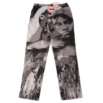 Jean Paul GAULTIER HOMME Face Graphic Pants White Size 50