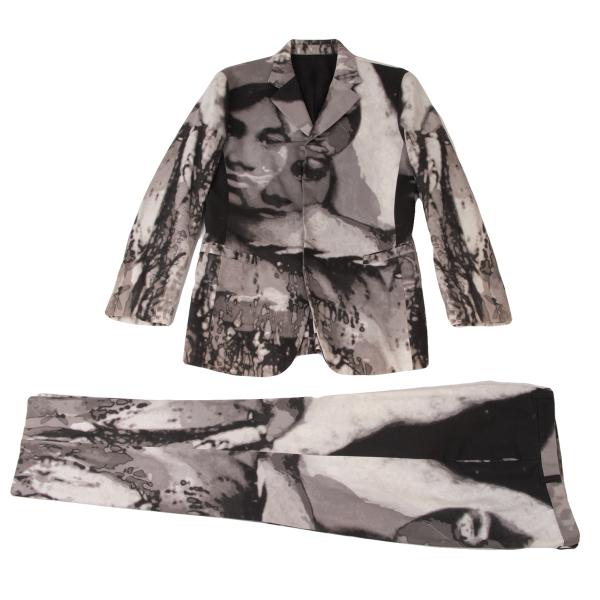 Jean Paul GAULTIER HOMME Face Graphic Pants White Size 50