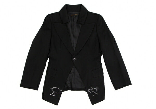 COMME des GARCONS Hand-Drawn Bird Jacket Black Size S