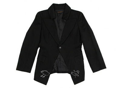 COMME des GARCONS Hand-Drawn Bird Jacket Black Size S