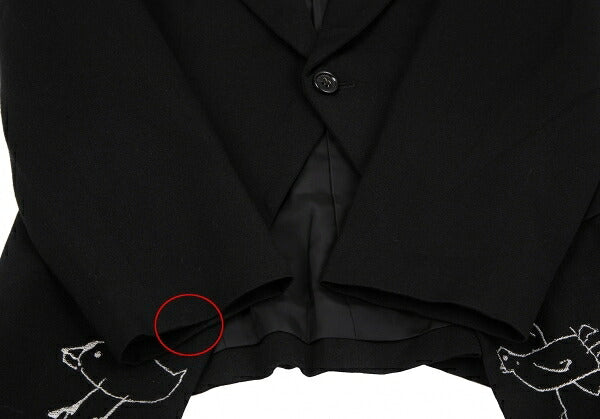 COMME des GARCONS Hand-Drawn Bird Jacket Black Size S