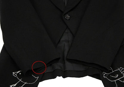 COMME des GARCONS Hand-Drawn Bird Jacket Black Size S