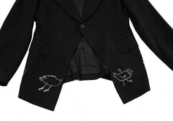 COMME des GARCONS Hand-Drawn Bird Jacket Black Size S