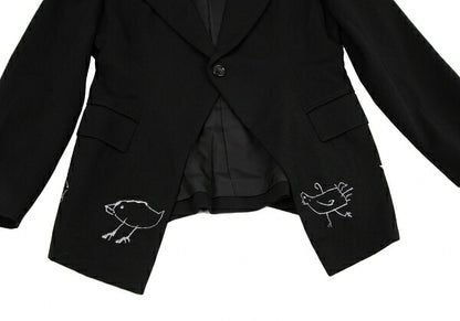 COMME des GARCONS Hand-Drawn Bird Jacket Black Size S
