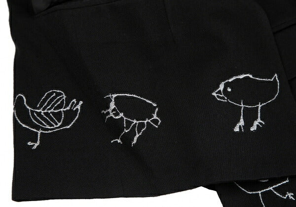 COMME des GARCONS Hand-Drawn Bird Jacket Black Size S