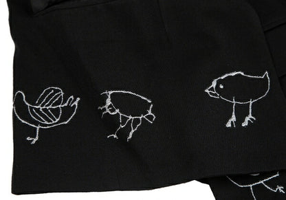 COMME des GARCONS Hand-Drawn Bird Jacket Black Size S
