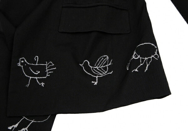 COMME des GARCONS Hand-Drawn Bird Jacket Black Size S