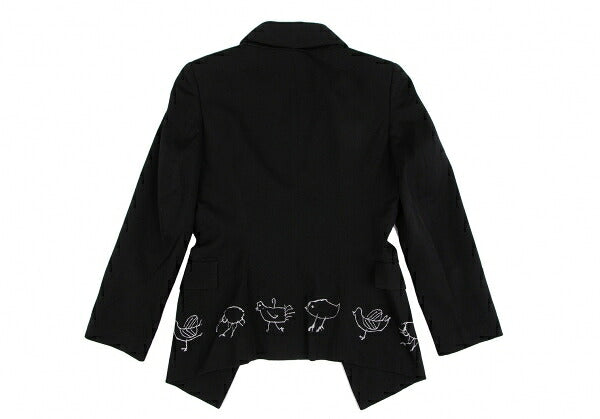 COMME des GARCONS Hand-Drawn Bird Jacket Black Size S