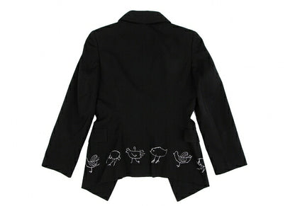COMME des GARCONS Hand-Drawn Bird Jacket Black Size S