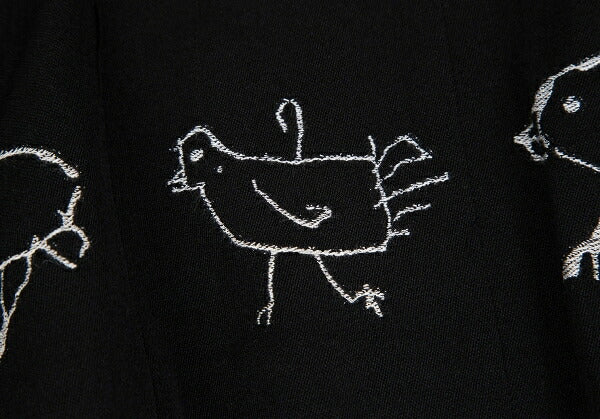 COMME des GARCONS Hand-Drawn Bird Jacket Black Size S