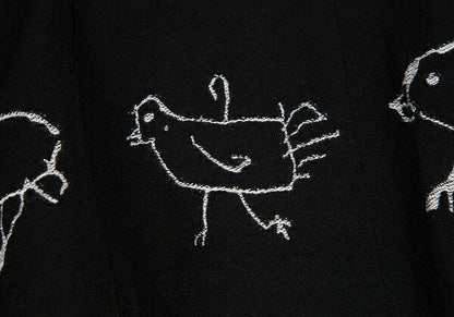COMME des GARCONS Hand-Drawn Bird Jacket Black Size S