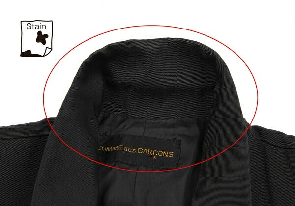 COMME des GARCONS Dart Shoulder Acetate Jacket Black Size M