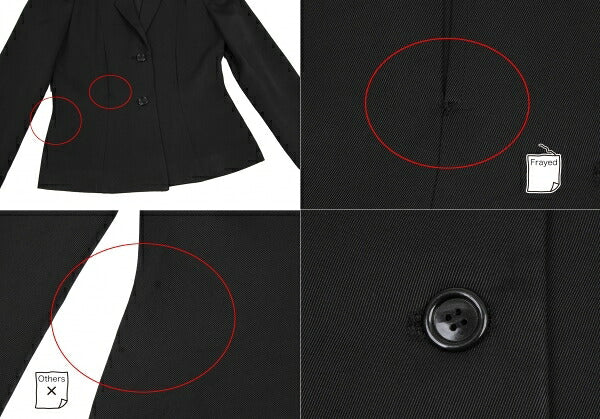 COMME des GARCONS Dart Shoulder Acetate Jacket Black Size M
