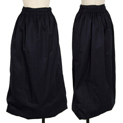 Y's Cotton Fold-Over Balloon Skirt Navy Size M