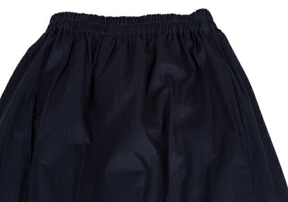 Y's Cotton Fold-Over Balloon Skirt Navy Size M