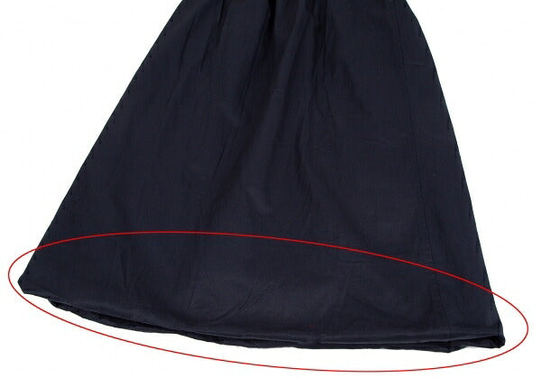 Y's Cotton Fold-Over Balloon Skirt Navy Size M