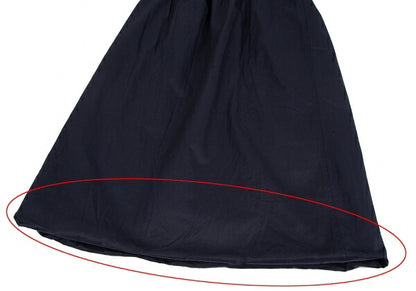 Y's Cotton Fold-Over Balloon Skirt Navy Size M