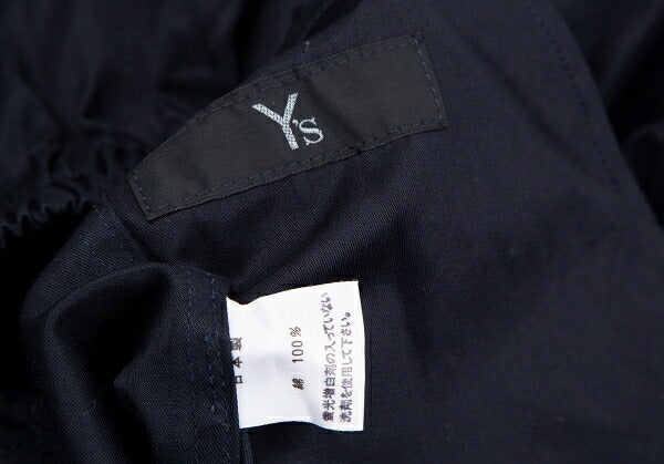 Y's Cotton Fold-Over Balloon Skirt Navy Size M