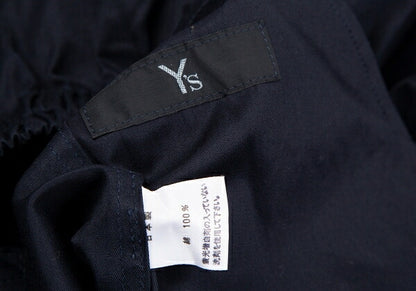 Y's Cotton Fold-Over Balloon Skirt Navy Size M