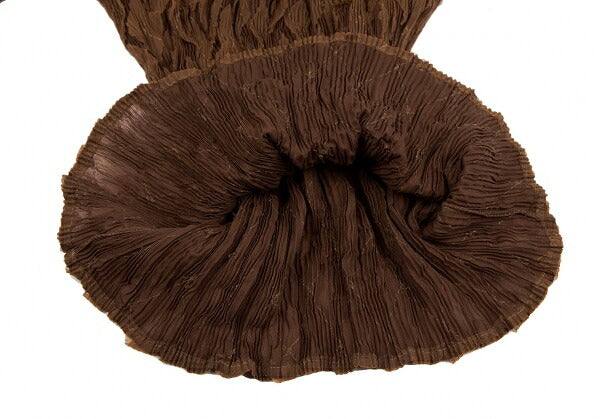 ISSEY MIYAKE Diamond Pleat High Neck Top Brown Size 3